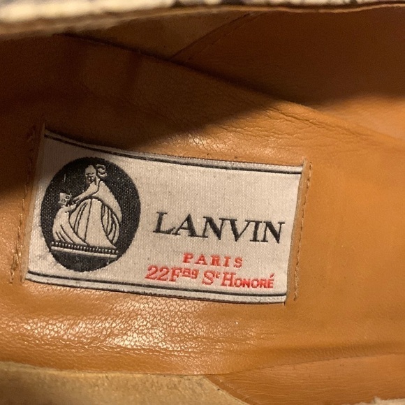 Lanvin black and cream snake skin wedges size 38 - Picture 2 of 10